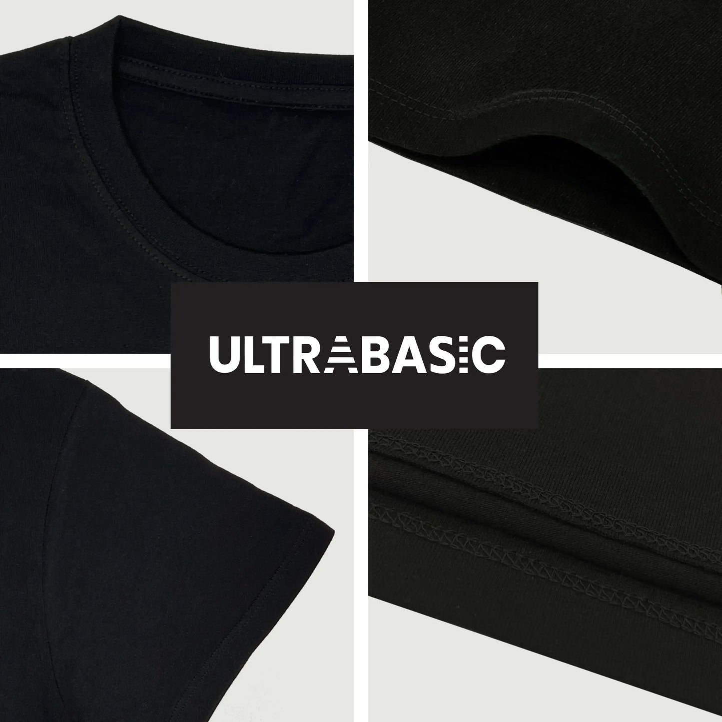 ULTRABASIC - Graphic Men's T-Shirt Ain't No Hood Like Fatherhood Printed White Letter Deep Black Round Neck