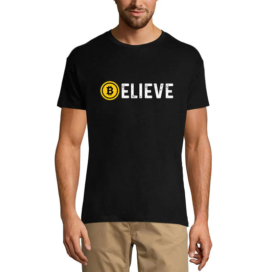 Men's Graphic T-Shirt Believe Bitcoin - Crypto - Btc Hodl Idea Eco-Friendly Limited Edition Short Sleeve Tee-Shirt Vintage Birthday Gift Novelty