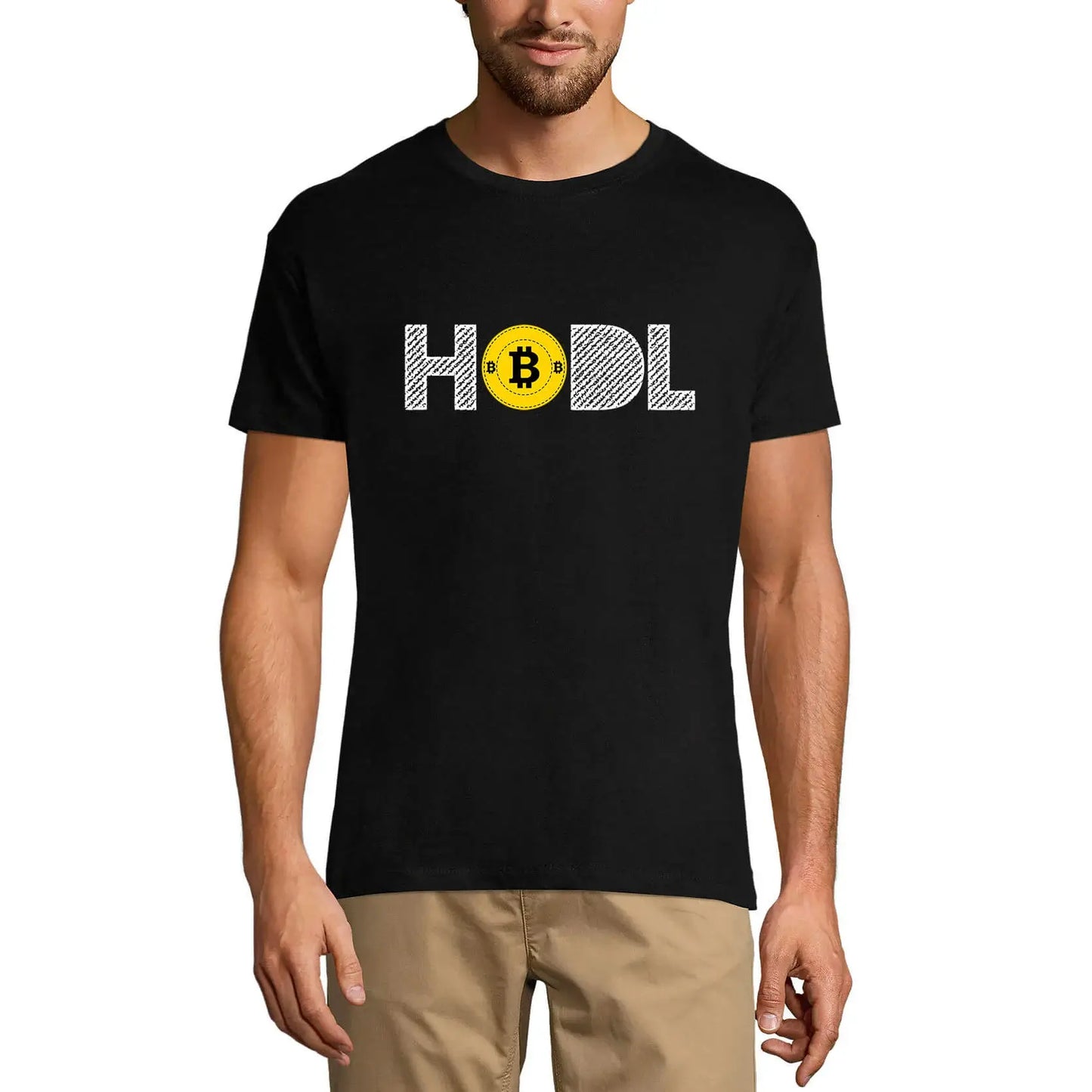 Men's Graphic T-Shirt Bitcoin Blockchain Currency - Hodl For Traders Eco-Friendly Limited Edition Short Sleeve Tee-Shirt Vintage Birthday Gift Novelty