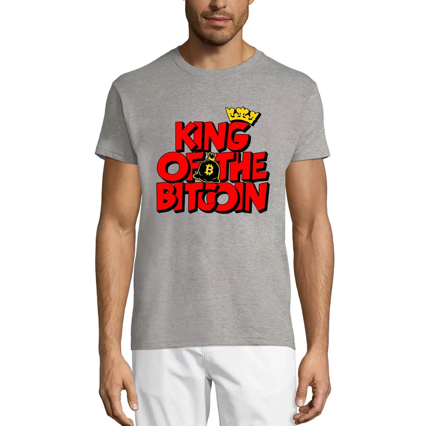 Men's Graphic T-Shirt King Of The Bitcoin Traders Quote - Crypto Mining Eco-Friendly Limited Edition Short Sleeve Tee-Shirt Vintage Birthday Gift Novelty