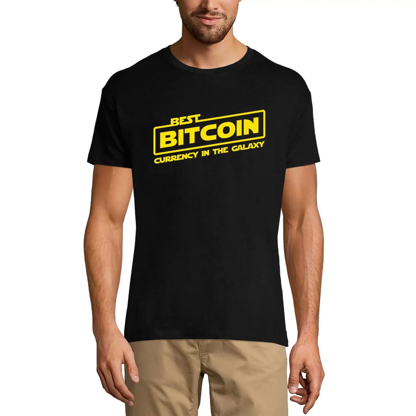 Men's Graphic T-Shirt Best Bitcoin Currency In The Galaxy - Crypto Eco-Friendly Limited Edition Short Sleeve Tee-Shirt Vintage Birthday Gift Novelty