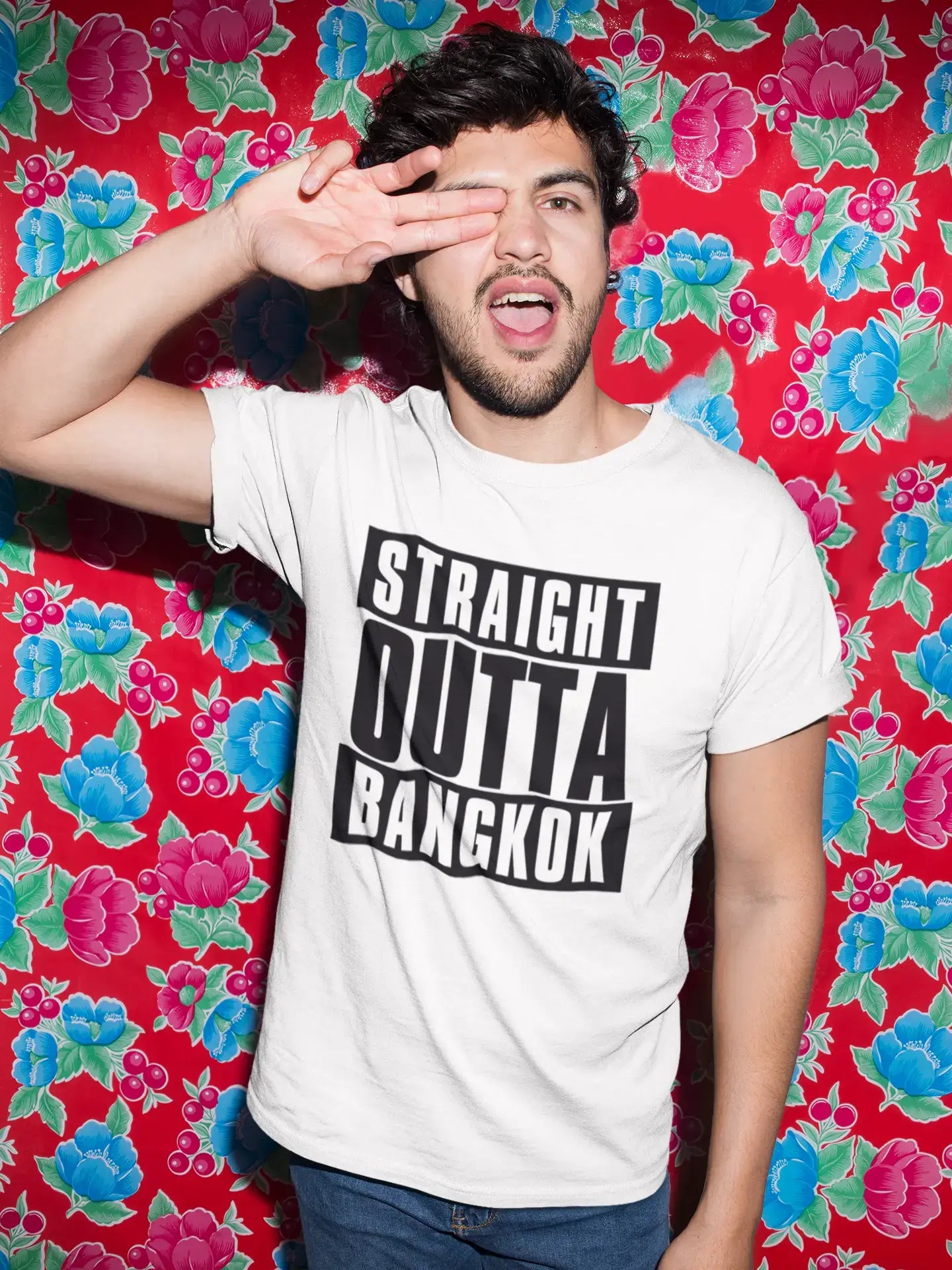 Straight Outta Bangkok, t Shirt Homme, t Shirt Straight Outta, Cadeau Homme