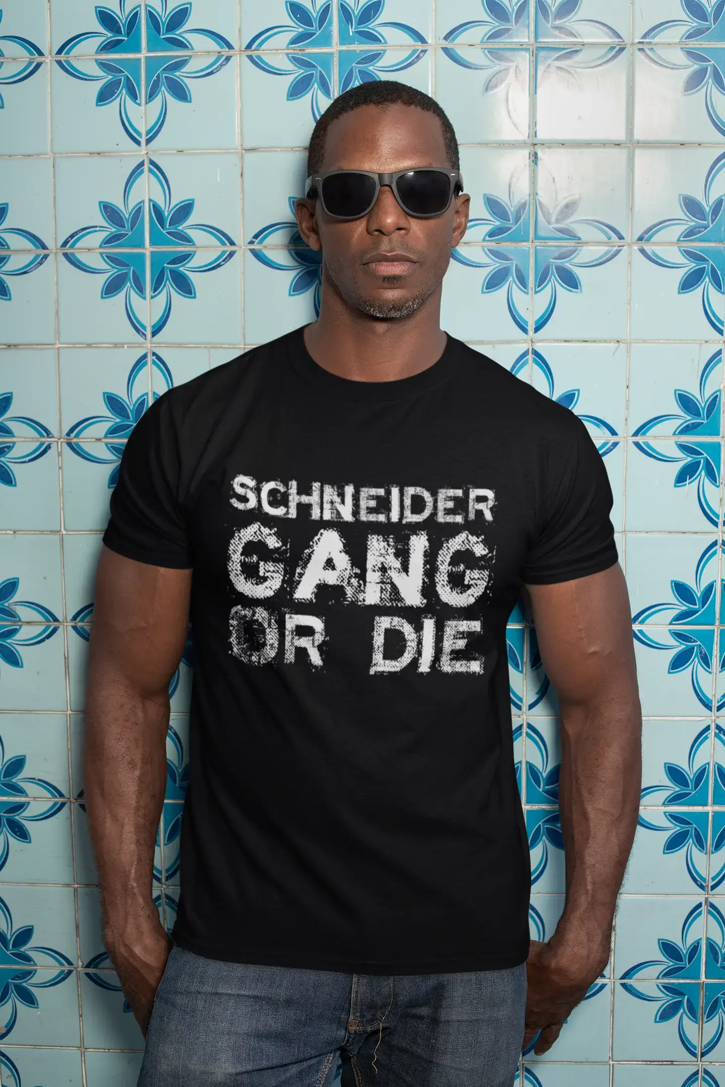 SCHNEIDER Family Gang Tshirt, Tshirt homme, Tshirt noir, T-shirt cadeau 00033