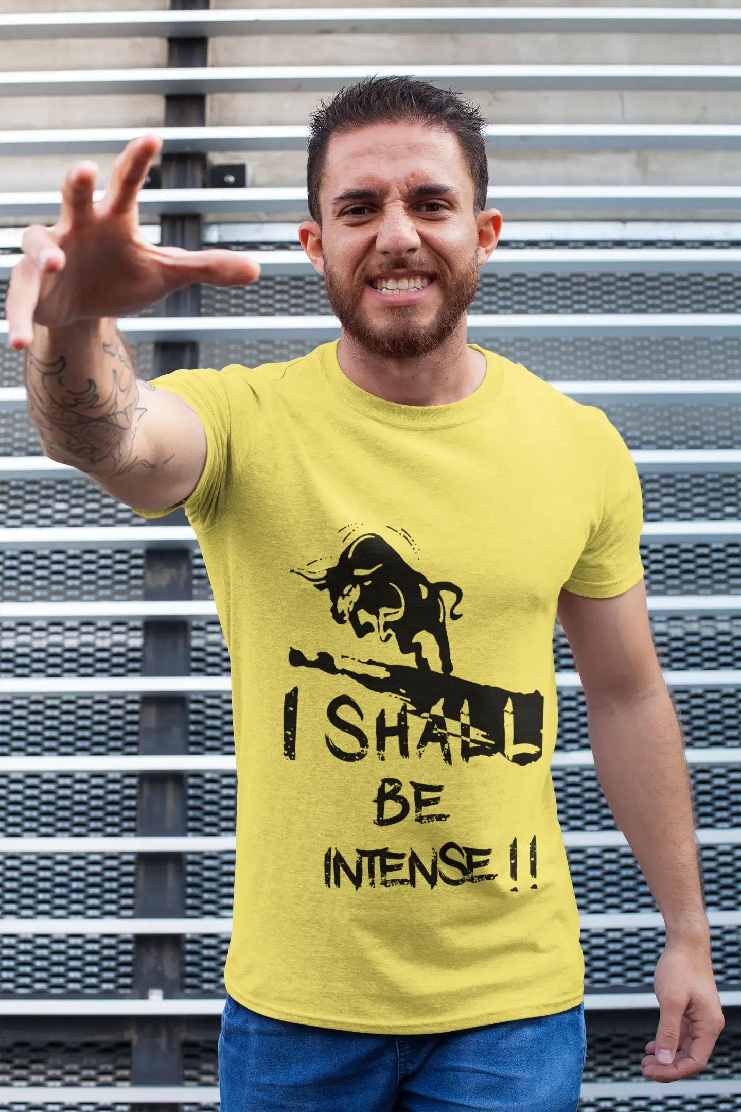 I Shall Be Intense, Men's T-shirt, Lemon, Birthday Gift 00379