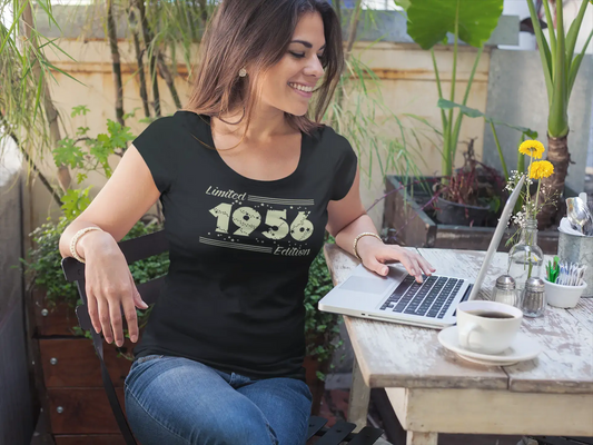 1956 Limited Edition Star, Women's T-shirt, Black, Birthday Gift 00383