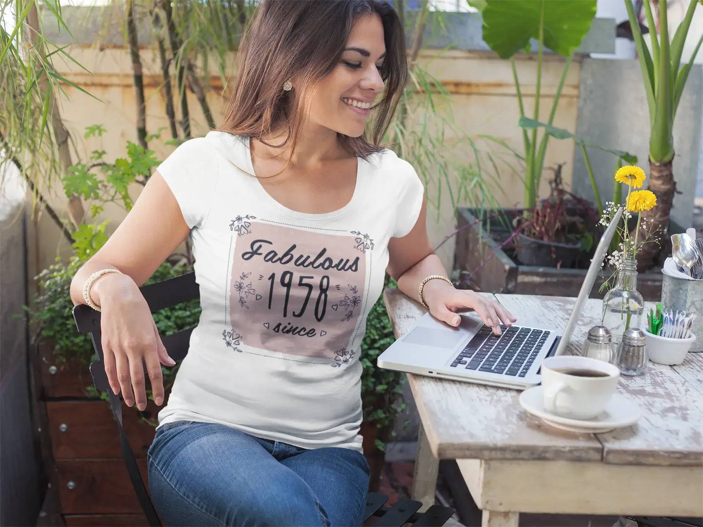 Fabulous Since 1958 Women's T-shirt White Birthday Gift 00433