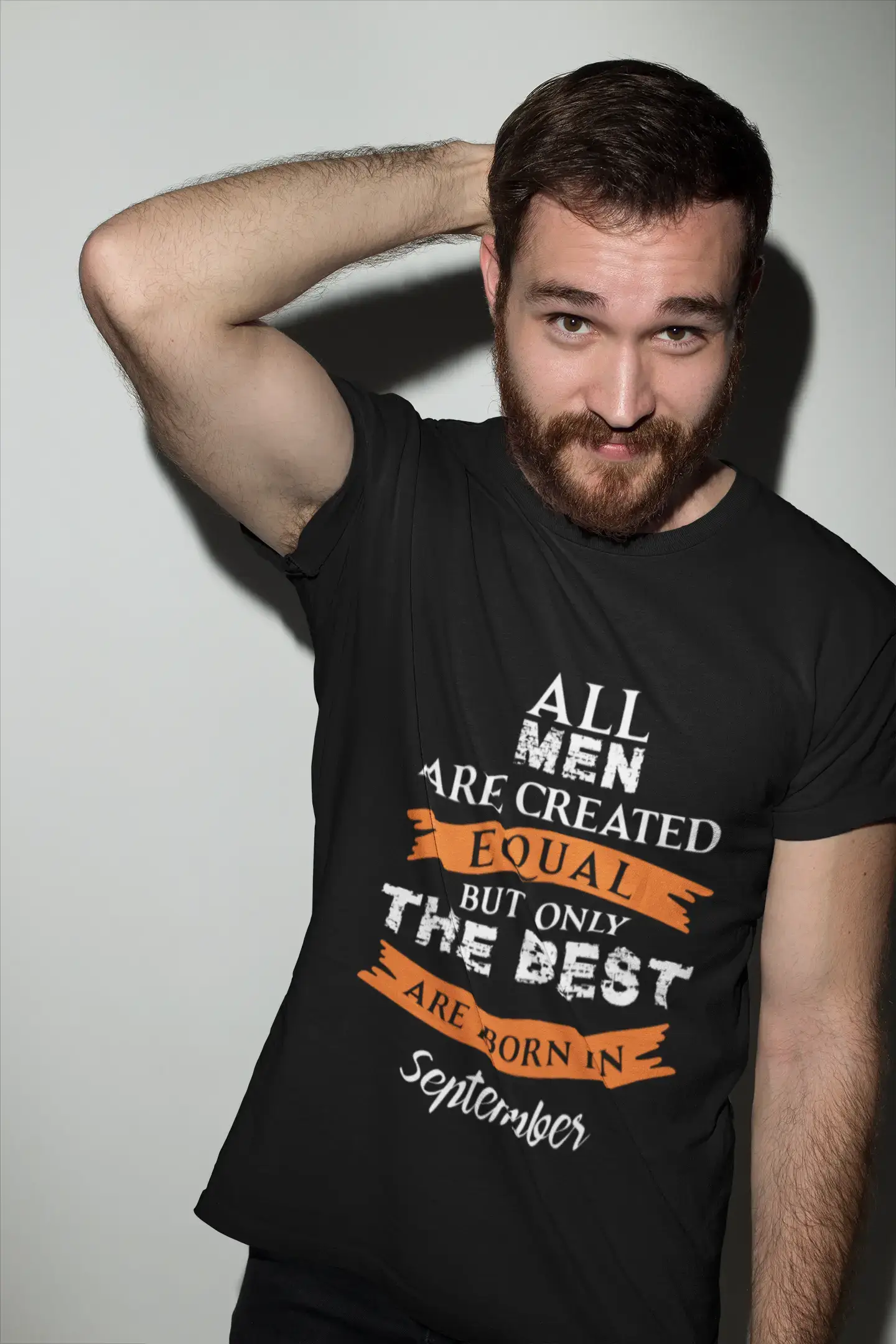 September, Only the Best are Born in September Men's T-shirt Black Birthday Gift 00509