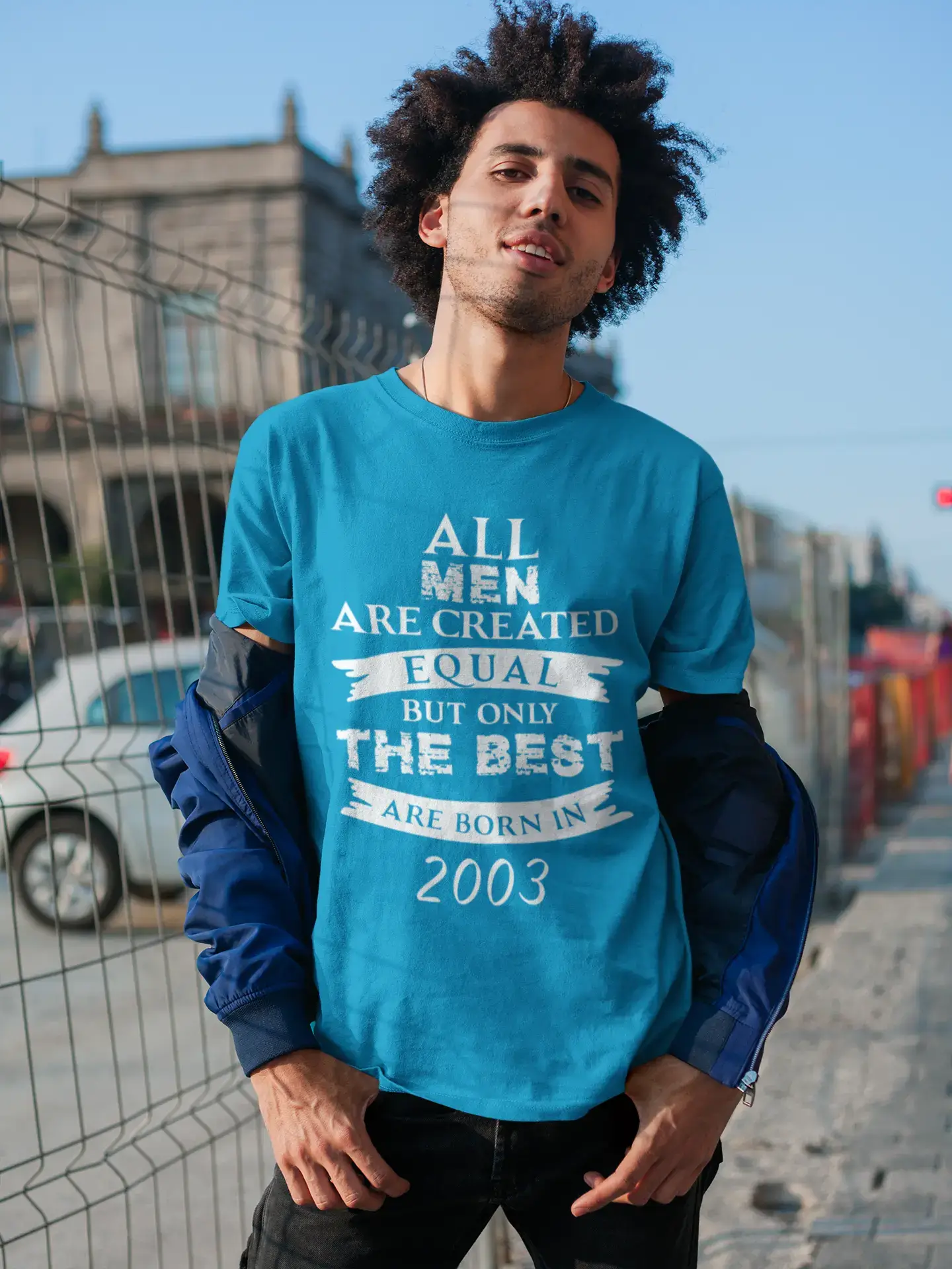 2003, Only the Best are Born in 2003 T-shirt <span>homme</span> bleu <span>cadeau</span> <span>d'anniversaire</span> 00511