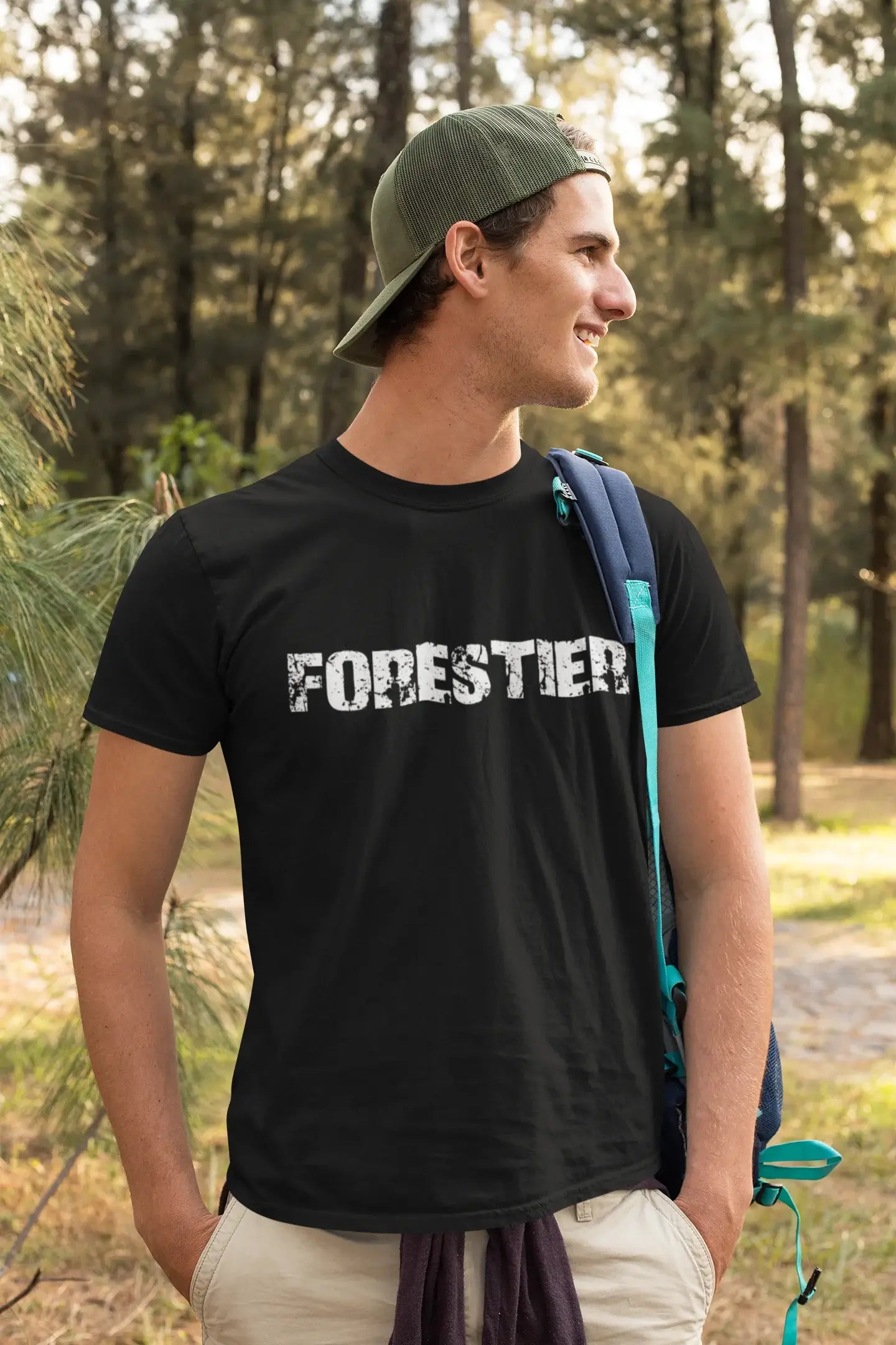 Homme Tee Vintage T Shirt Forestier