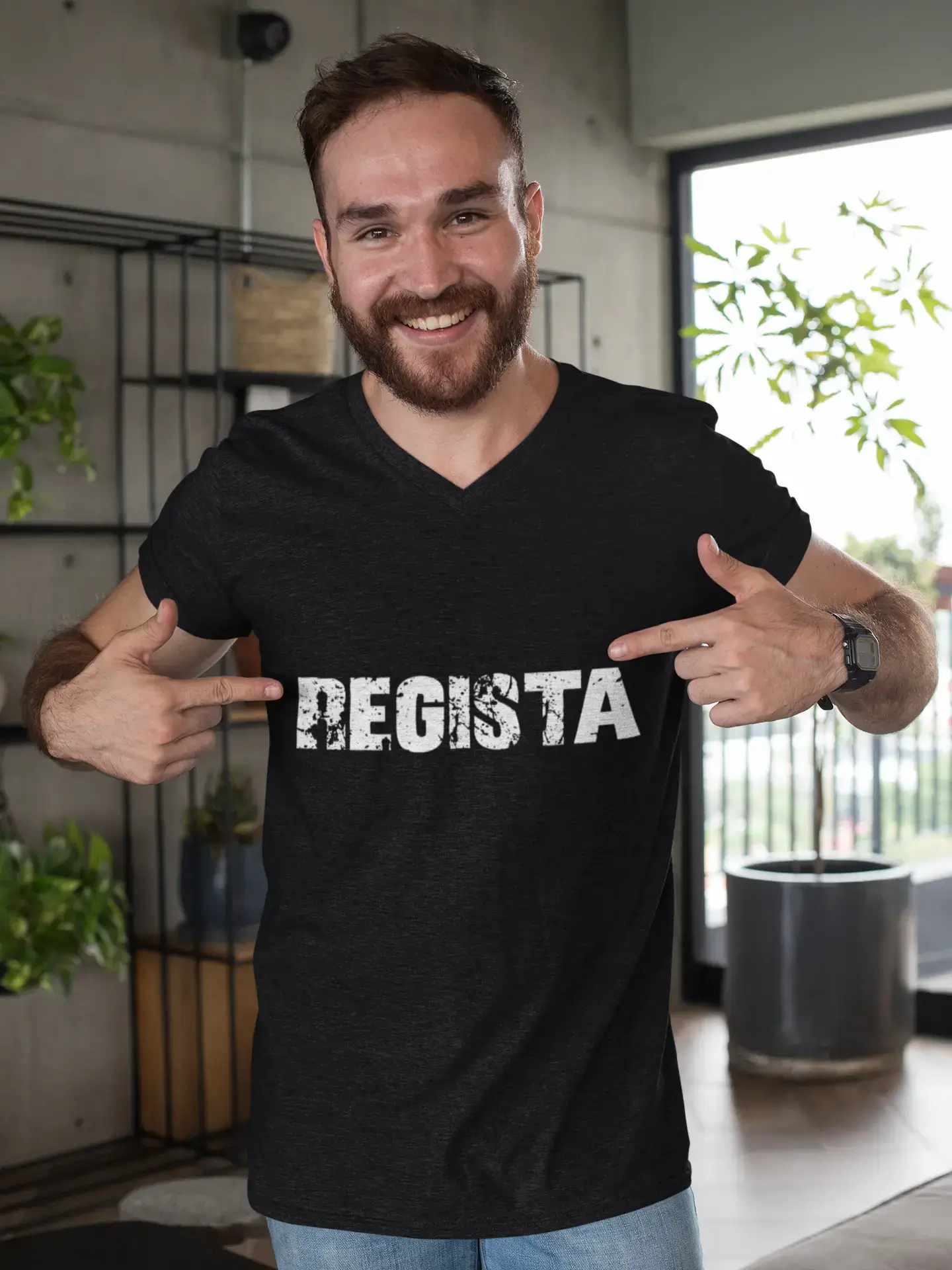 regista Herren T-Shirt Schwarz Geburtstagsgeschenk 00551