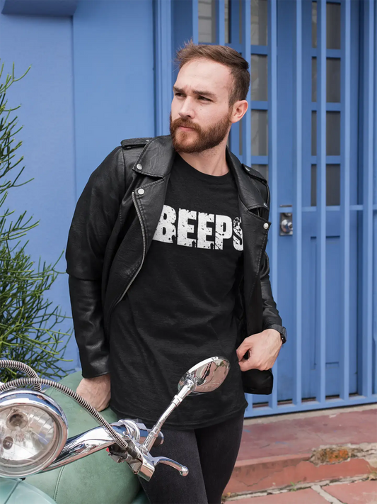 beeps Men's Retro T shirt Black Birthday Gift 00553