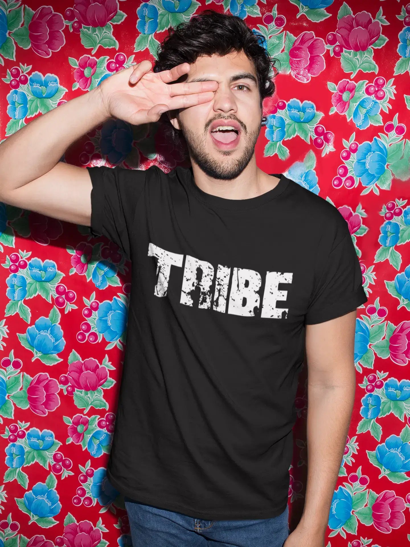 tribe Men's Retro T shirt Black Birthday Gift 00553