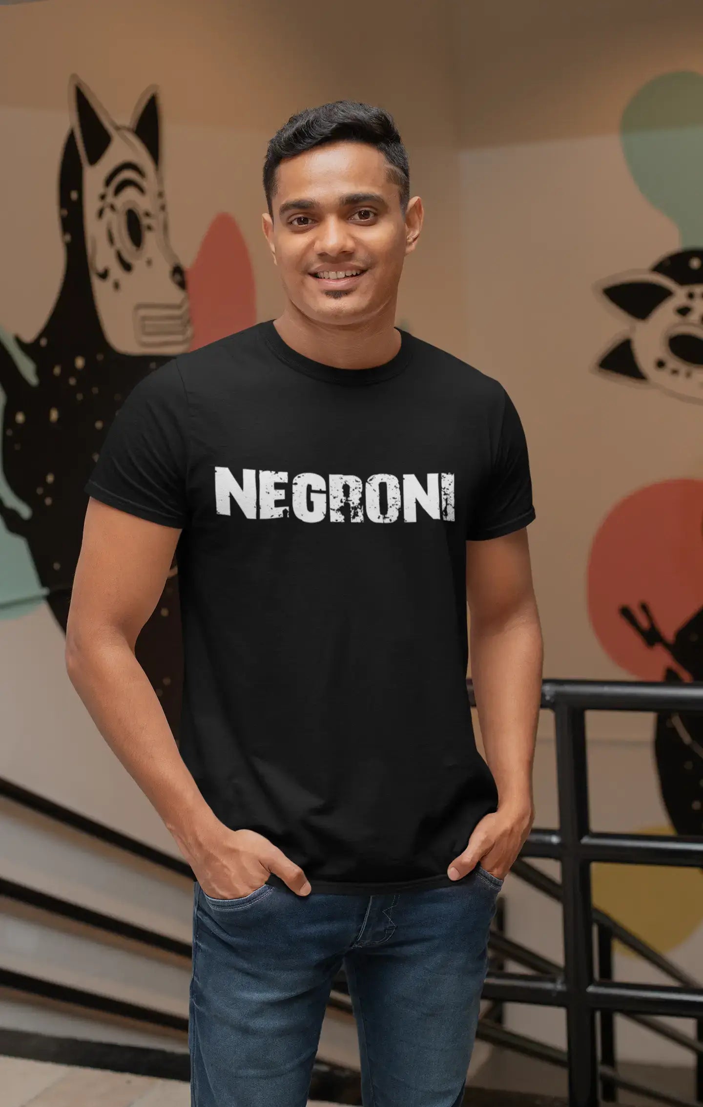 negroni Herren T-Shirt Schwarz Geburtstagsgeschenk 00555