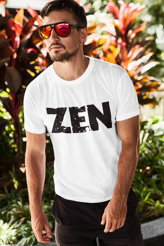 Herren-T-Shirt mit grafischem Aufdruck Vintage Tee Zen