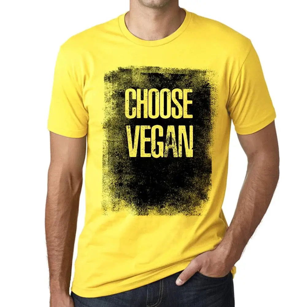 Men's Graphic T-Shirt Choose Vegan Eco-Friendly Limited Edition Short Sleeve Tee-Shirt Vintage Birthday Gift Novelty