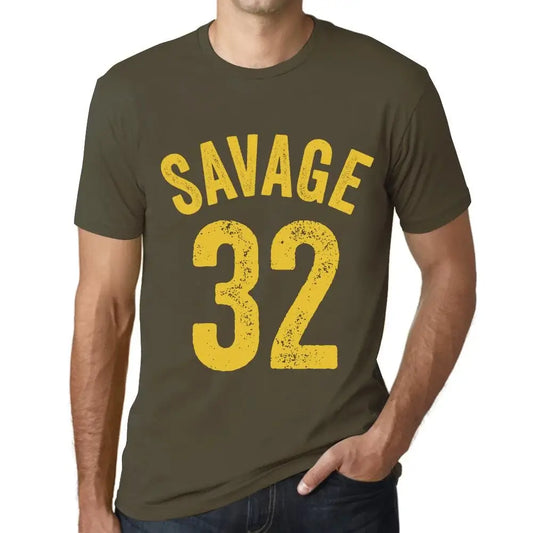 Men's Graphic T-Shirt Savage 32 32nd Birthday Anniversary 32 Year Old Gift 1992 Vintage Eco-Friendly Short Sleeve Novelty Tee