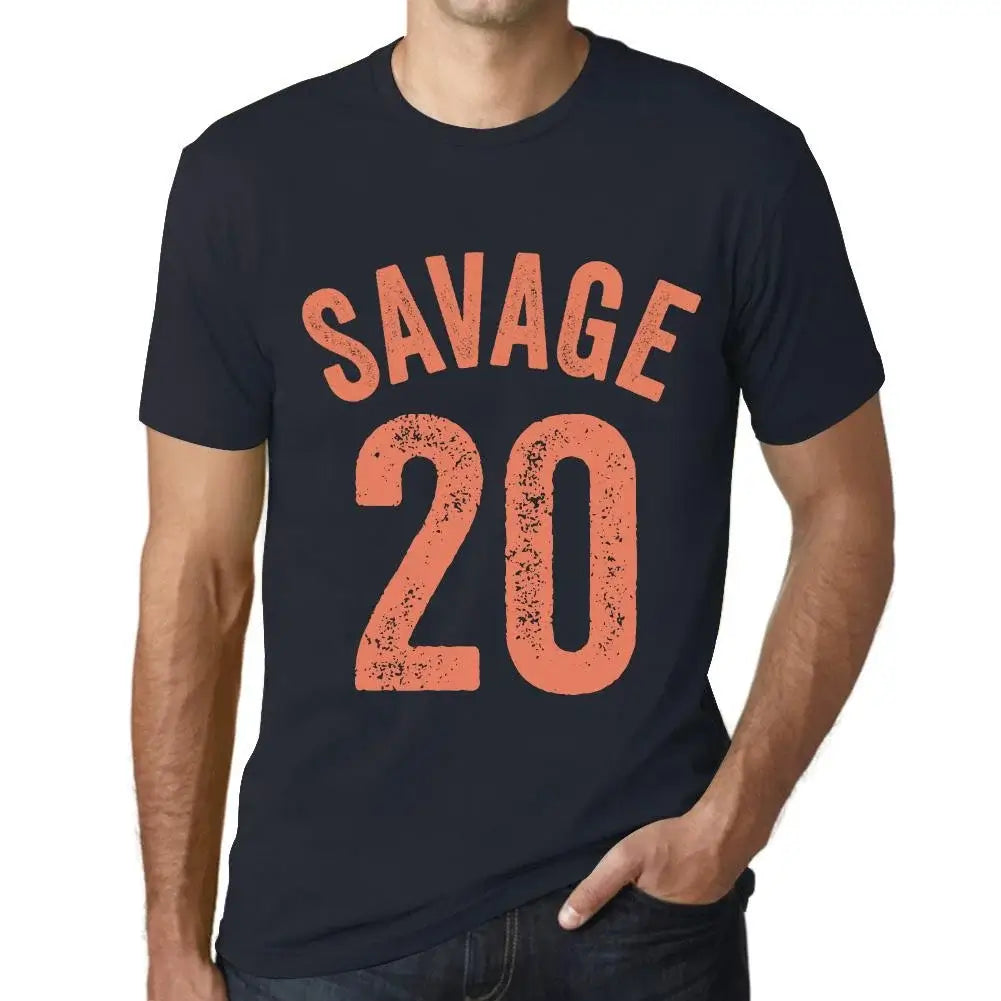 Men's Graphic T-Shirt Savage 20 20th Birthday Anniversary 20 Year Old Gift 2004 Vintage Eco-Friendly Short Sleeve Novelty Tee