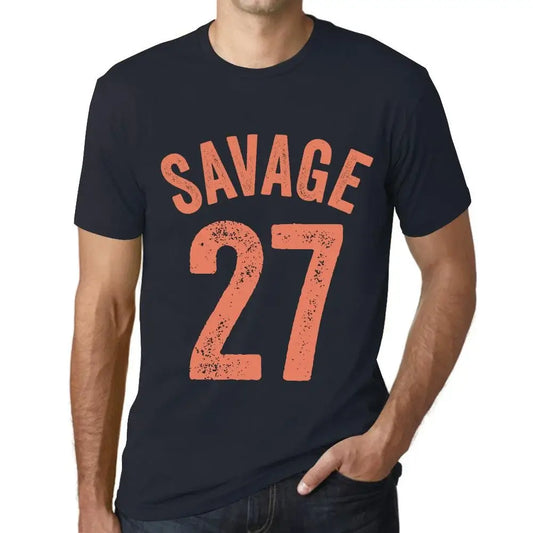 Men's Graphic T-Shirt Savage 27 27th Birthday Anniversary 27 Year Old Gift 1997 Vintage Eco-Friendly Short Sleeve Novelty Tee