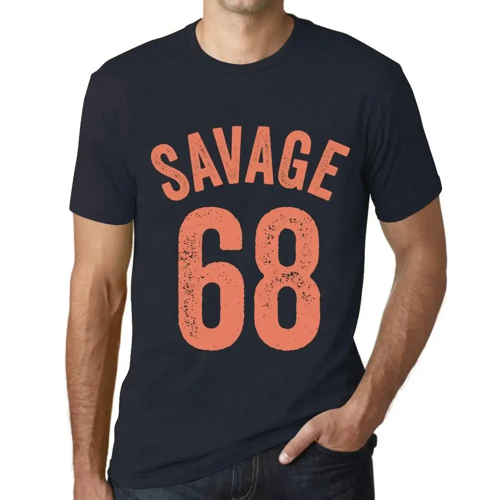 Men's Graphic T-Shirt Savage 68 68th Birthday Anniversary 68 Year Old Gift 1956 Vintage Eco-Friendly Short Sleeve Novelty Tee