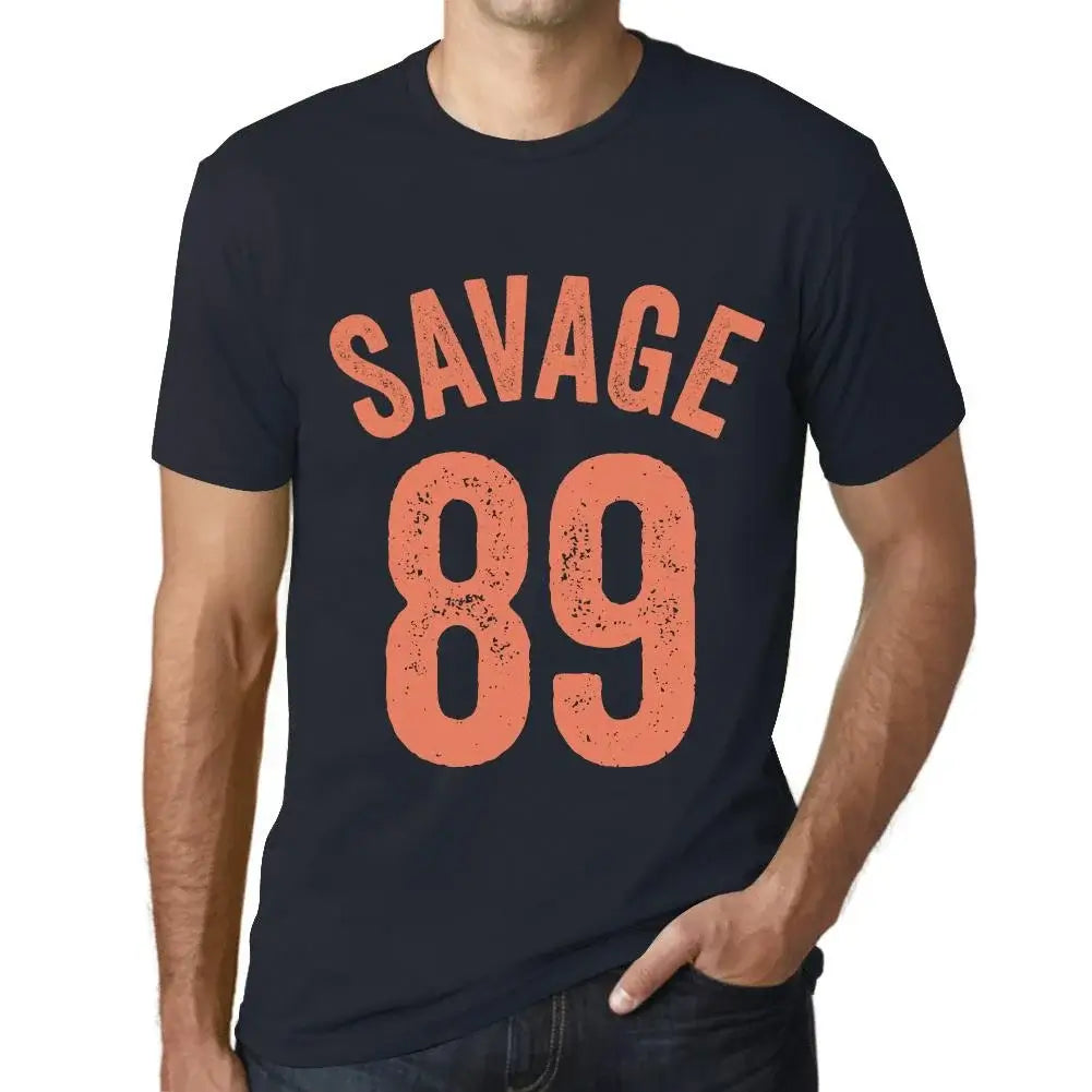 Men's Graphic T-Shirt Savage 89 89th Birthday Anniversary 89 Year Old Gift 1935 Vintage Eco-Friendly Short Sleeve Novelty Tee