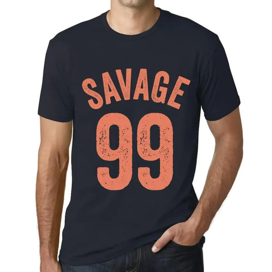 Men's Graphic T-Shirt Savage 99 99th Birthday Anniversary 99 Year Old Gift 1925 Vintage Eco-Friendly Short Sleeve Novelty Tee