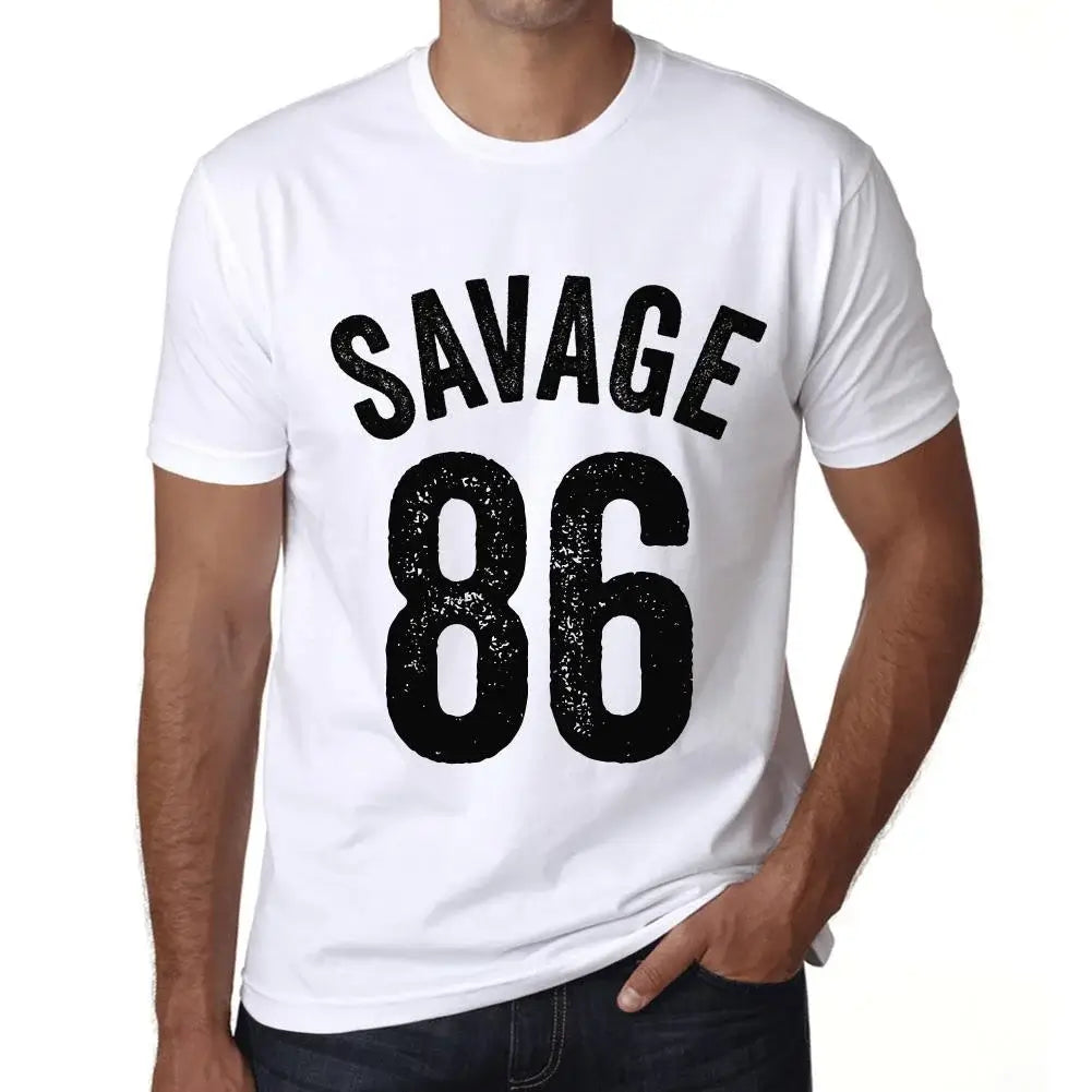 Men's Graphic T-Shirt Savage 86 86th Birthday Anniversary 86 Year Old Gift 1938 Vintage Eco-Friendly Short Sleeve Novelty Tee