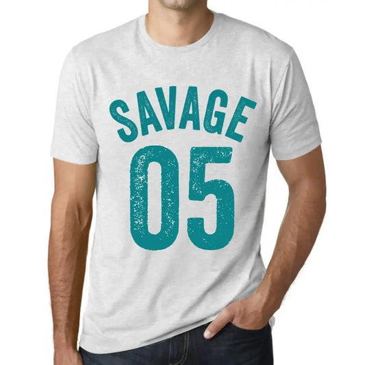 Men's Graphic T-Shirt Savage 05 5th Birthday Anniversary 5 Year Old Gift 2019 Vintage Eco-Friendly Short Sleeve Novelty Tee