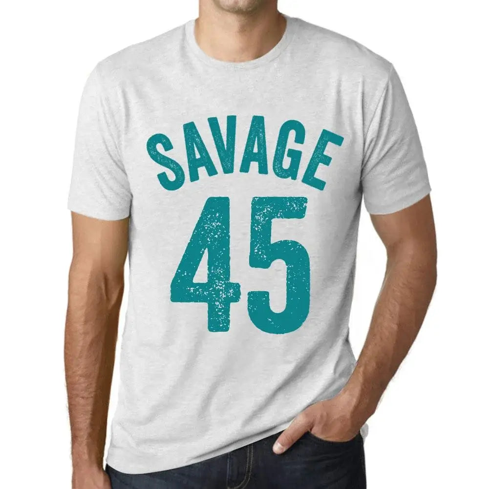 Men's Graphic T-Shirt Savage 45 45th Birthday Anniversary 45 Year Old Gift 1979 Vintage Eco-Friendly Short Sleeve Novelty Tee