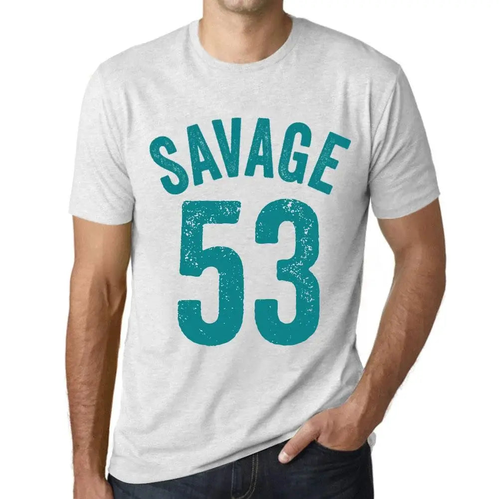 Men's Graphic T-Shirt Savage 53 53rd Birthday Anniversary 53 Year Old Gift 1971 Vintage Eco-Friendly Short Sleeve Novelty Tee