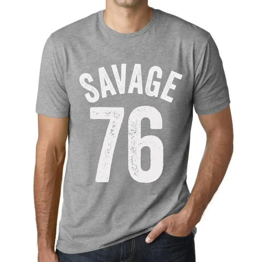 Men's Graphic T-Shirt Savage 76 76th Birthday Anniversary 76 Year Old Gift 1948 Vintage Eco-Friendly Short Sleeve Novelty Tee