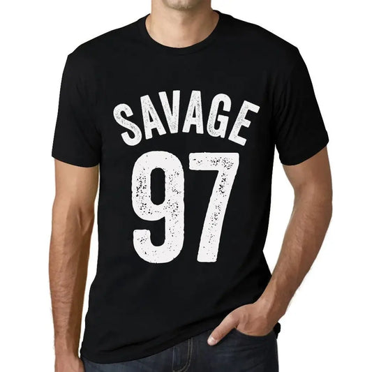 T-shirt noir uni pour hommes