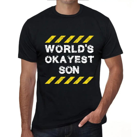 Men's Graphic T-Shirt Worlds Okayest Son Eco-Friendly Limited Edition Short Sleeve Tee-Shirt Vintage Birthday Gift Novelty