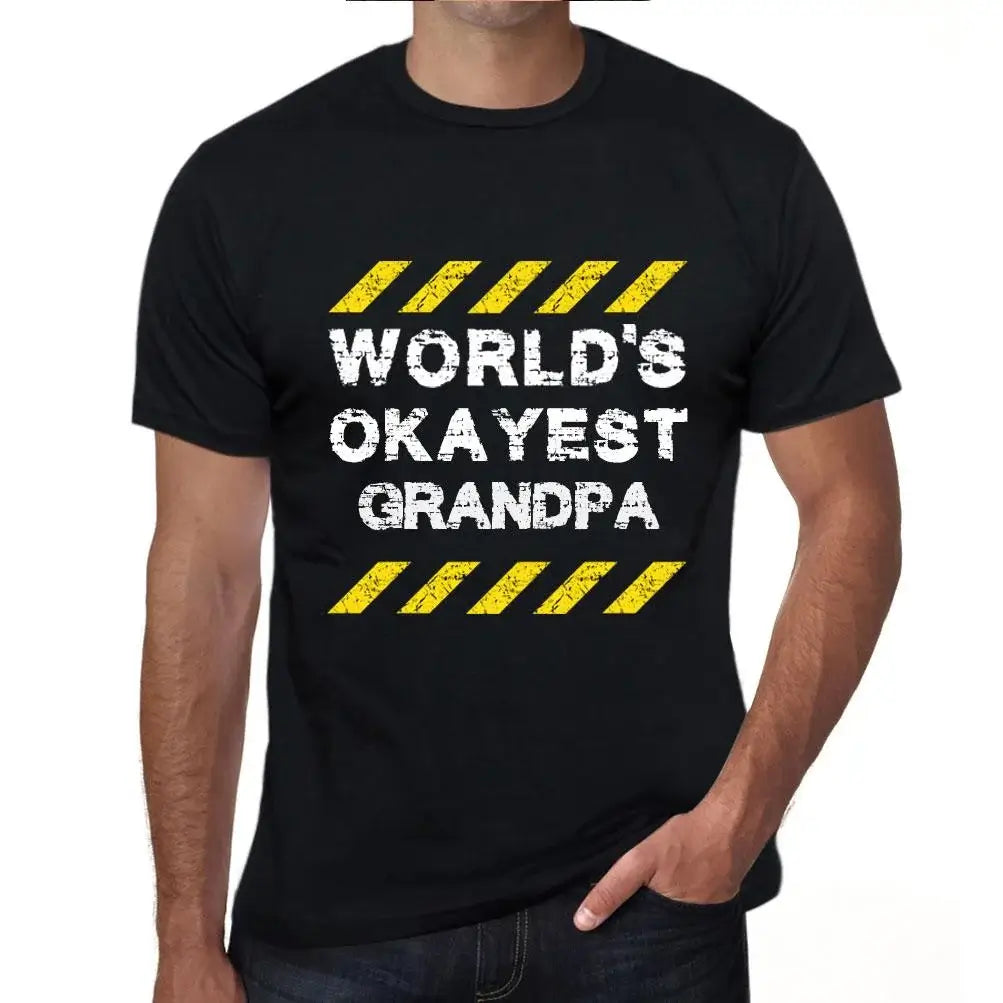 Men's Graphic T-Shirt Worlds Okayest Grandpa Eco-Friendly Limited Edition Short Sleeve Tee-Shirt Vintage Birthday Gift Novelty