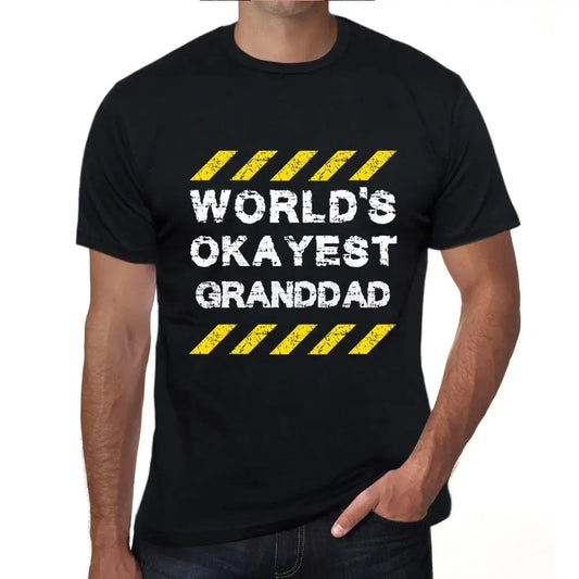 Men's Graphic T-Shirt Worlds Okayest Granddad Eco-Friendly Limited Edition Short Sleeve Tee-Shirt Vintage Birthday Gift Novelty