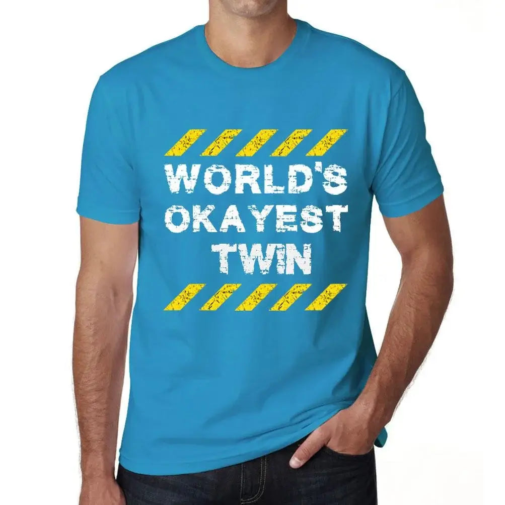 Men's Graphic T-Shirt Worlds Okayest Twin Eco-Friendly Limited Edition Short Sleeve Tee-Shirt Vintage Birthday Gift Novelty