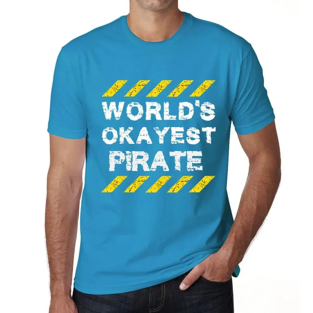 Men's Graphic T-Shirt Worlds Okayest Pirate Eco-Friendly Limited Edition Short Sleeve Tee-Shirt Vintage Birthday Gift Novelty