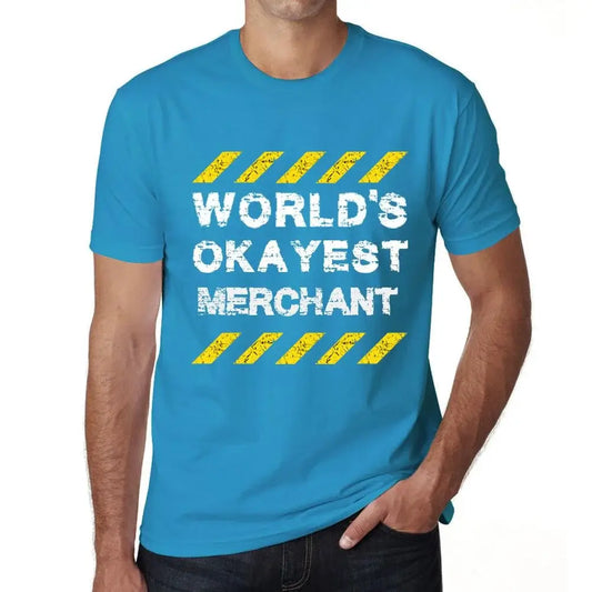 Men's Graphic T-Shirt Worlds Okayest Merchant Eco-Friendly Limited Edition Short Sleeve Tee-Shirt Vintage Birthday Gift Novelty