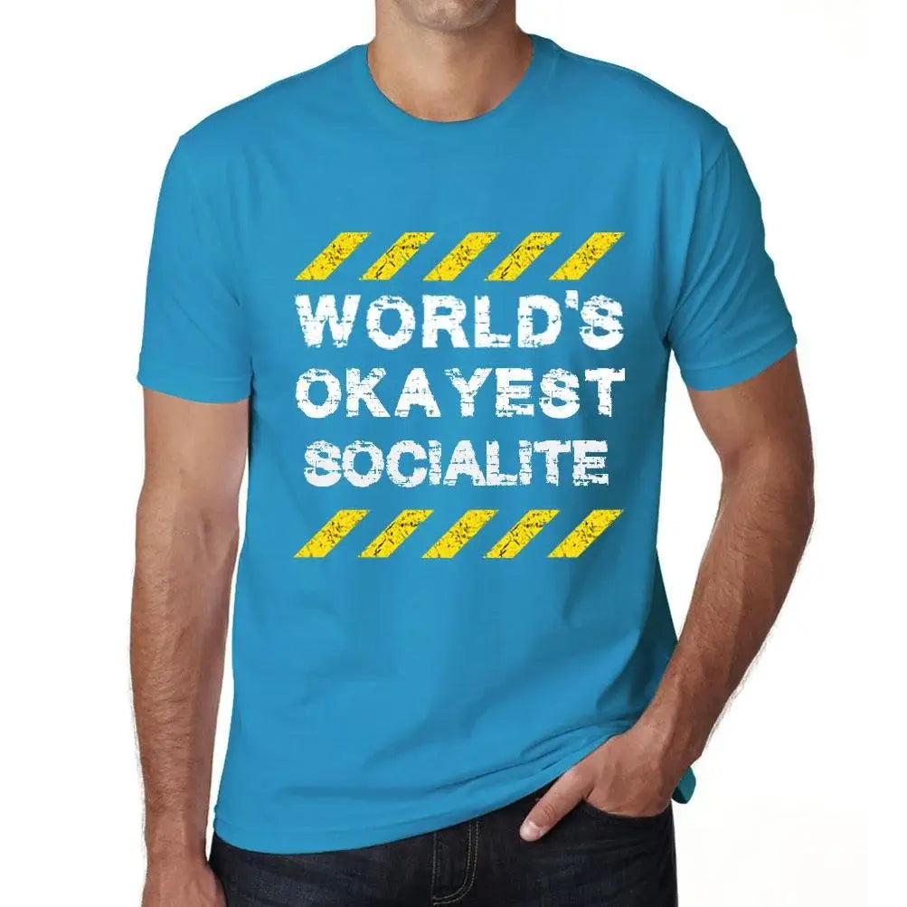 Men's Graphic T-Shirt Worlds Okayest Socialite Eco-Friendly Limited Edition Short Sleeve Tee-Shirt Vintage Birthday Gift Novelty