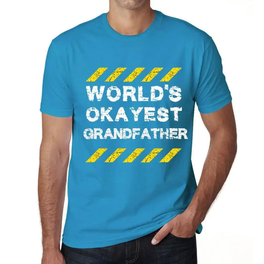 Men's Graphic T-Shirt Worlds Okayest Grandfather Eco-Friendly Limited Edition Short Sleeve Tee-Shirt Vintage Birthday Gift Novelty