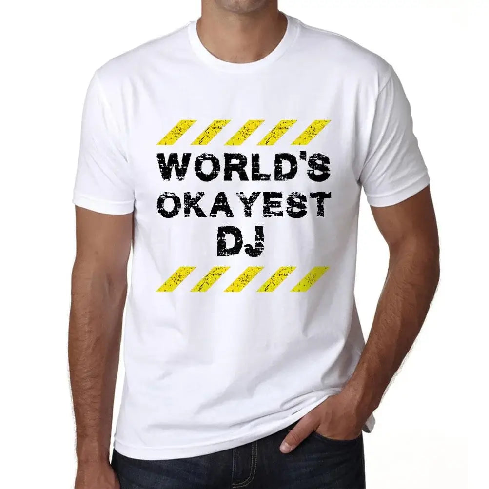 Men's Graphic T-Shirt Worlds Okayest Dj Eco-Friendly Limited Edition Short Sleeve Tee-Shirt Vintage Birthday Gift Novelty