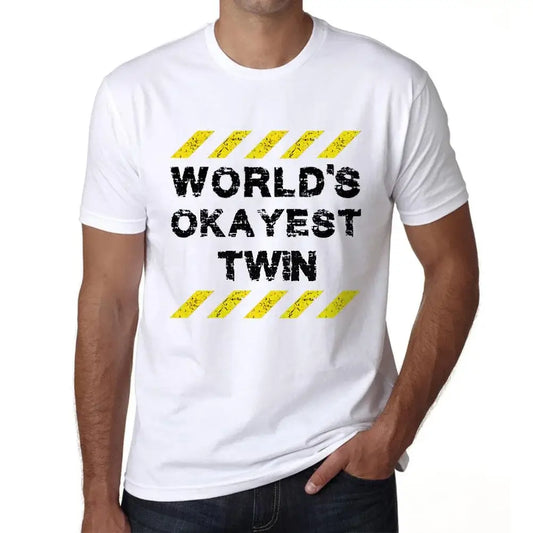 Men's Graphic T-Shirt Worlds Okayest Twin Eco-Friendly Limited Edition Short Sleeve Tee-Shirt Vintage Birthday Gift Novelty