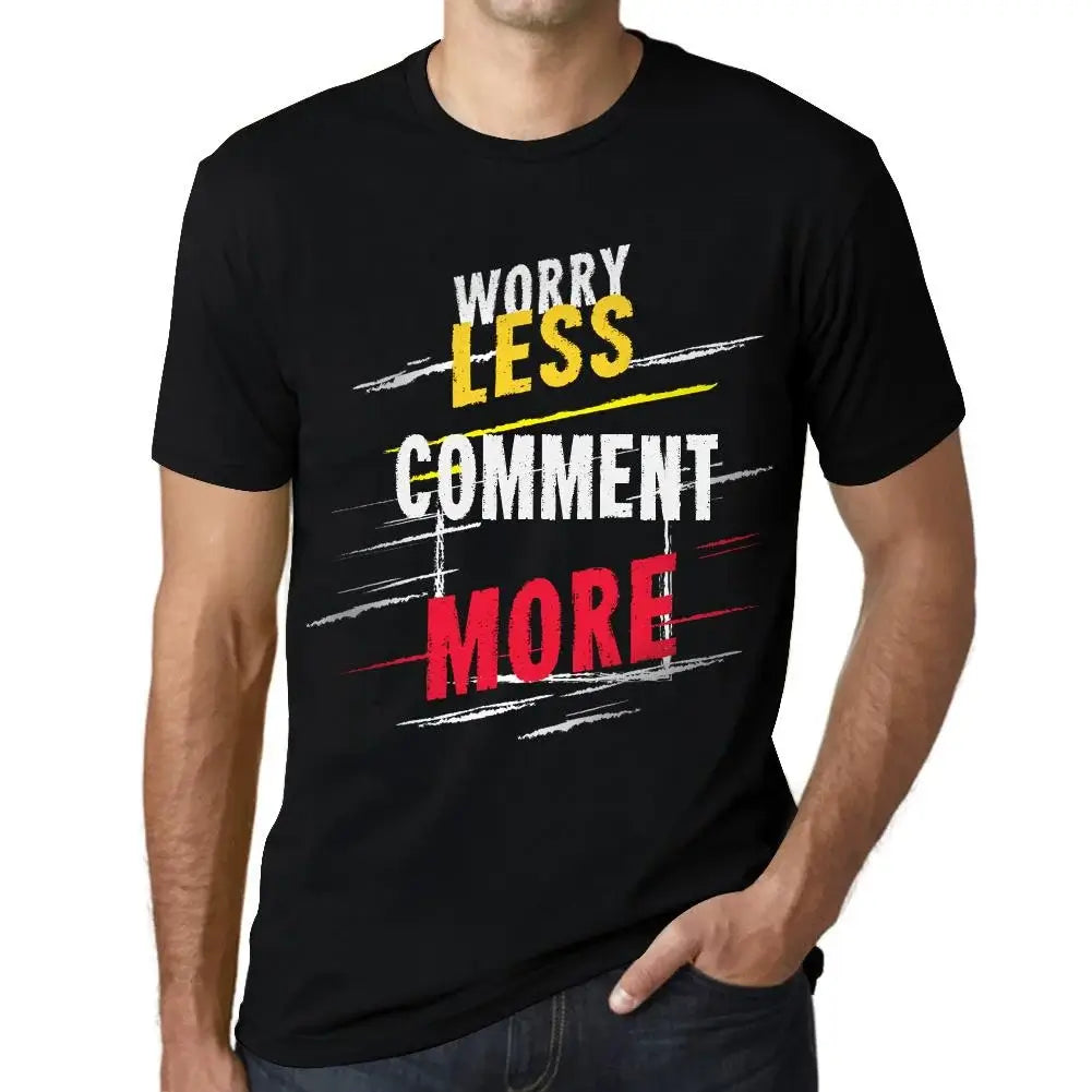 T-shirt noir uni pour hommes