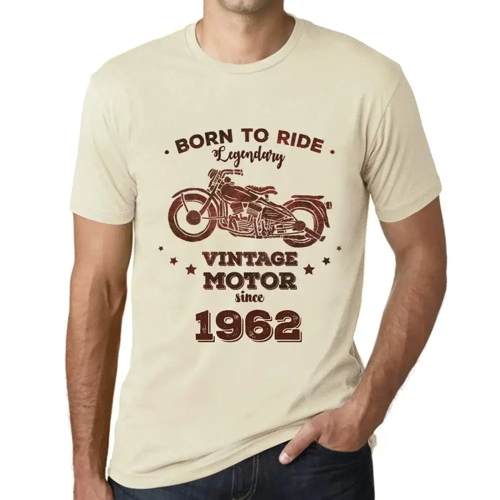 Men's Graphic T-Shirt Born to Ride Legendary Motor Since 1962 62nd Birthday Anniversary 62 Year Old Gift 1962 Vintage Eco-Friendly Short Sleeve Novelty Tee