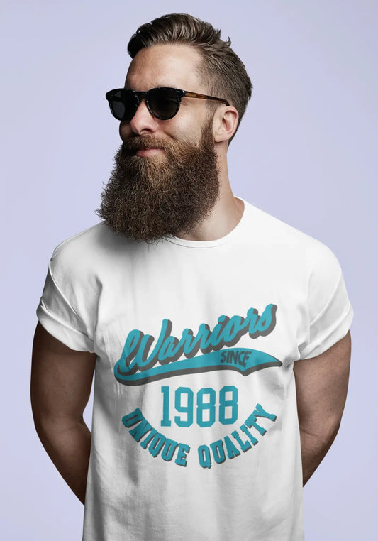 T-shirt vintage <span>homme</span> T-shirt <span>graphique</span> Warriors Since 1988 <span>Blanc</span>