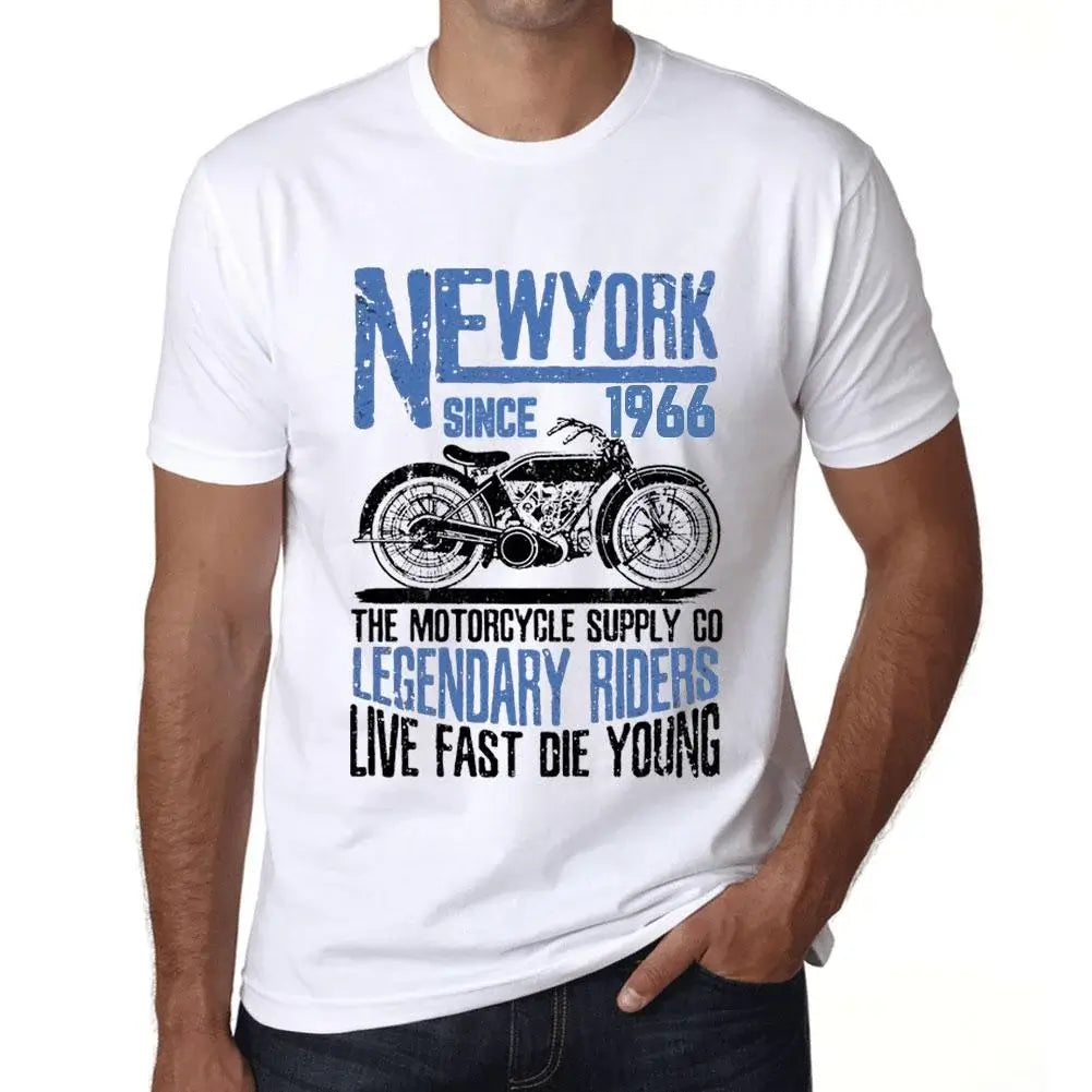 Men's Graphic T-Shirt Motorcycle Legendary Riders Since 1966 58th Birthday Anniversary 58 Year Old Gift 1966 Vintage Eco-Friendly Short Sleeve Novelty Tee