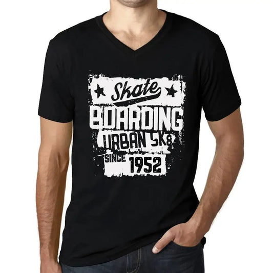 Men's Graphic T-Shirt V Neck Urban Skateboard Since 1952 72nd Birthday Anniversary 72 Year Old Gift 1952 Vintage Eco-Friendly Short Sleeve Novelty Tee