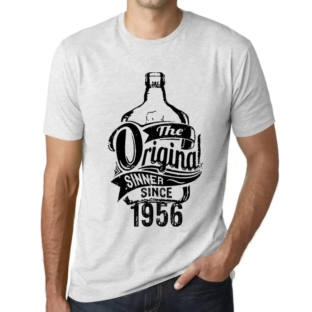 Men's Graphic T-Shirt The Original Sinner Since 1956 68th Birthday Anniversary 68 Year Old Gift 1956 Vintage Eco-Friendly Short Sleeve Novelty Tee