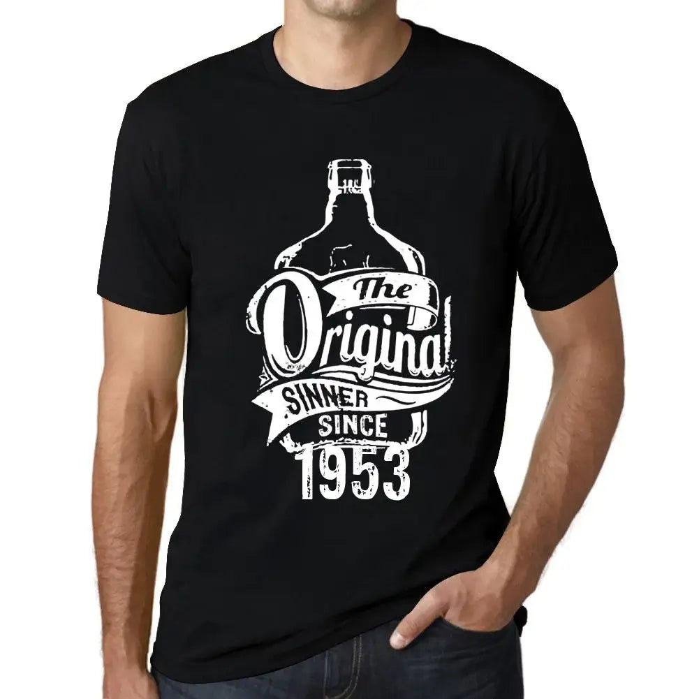 Men's Graphic T-Shirt The Original Sinner Since 1953 71st Birthday Anniversary 71 Year Old Gift 1953 Vintage Eco-Friendly Short Sleeve Novelty Tee