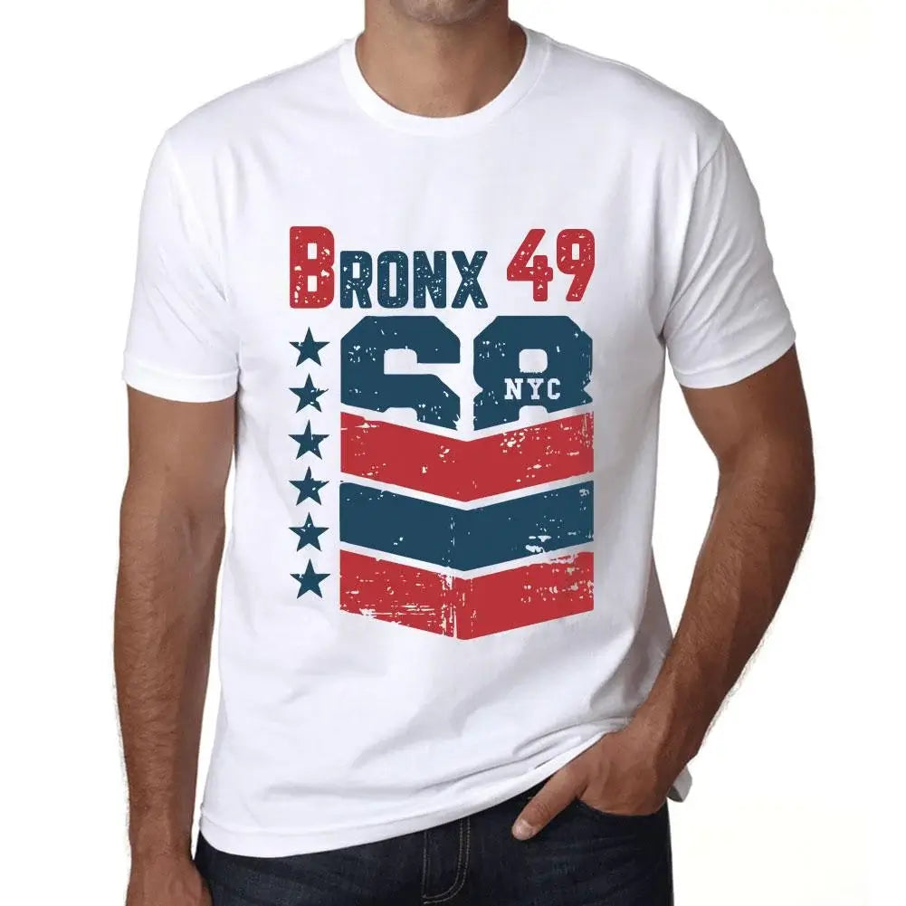 Men's Graphic T-Shirt Bronx 49 49th Birthday Anniversary 49 Year Old Gift 1975 Vintage Eco-Friendly Short Sleeve Novelty Tee