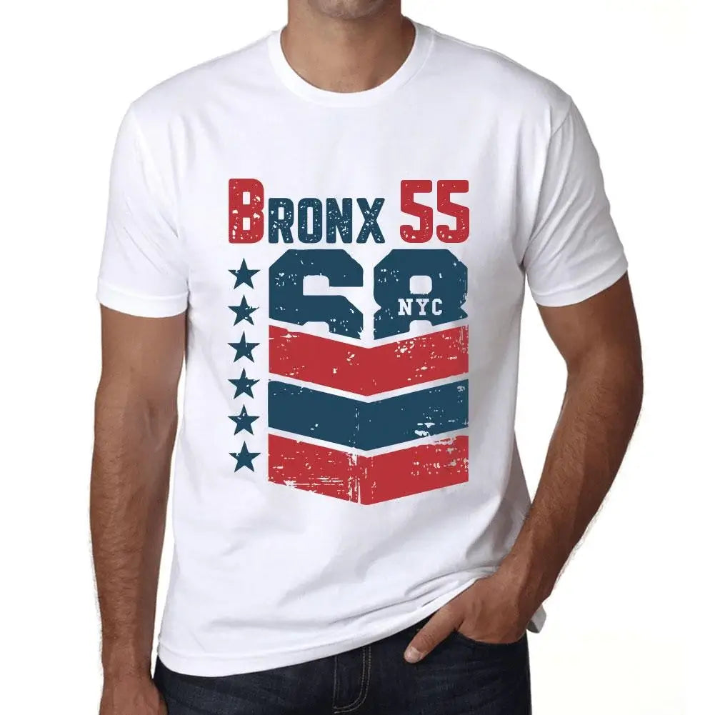 Men's Graphic T-Shirt Bronx 55 55th Birthday Anniversary 55 Year Old Gift 1969 Vintage Eco-Friendly Short Sleeve Novelty Tee